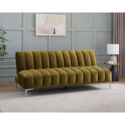 Camille 3 Seater Sofa Bed in Velvety Fabric