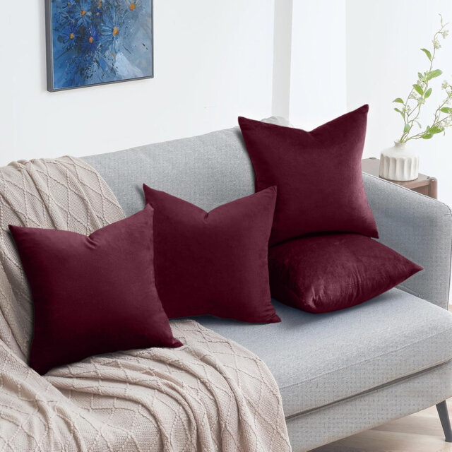 Luxury Square Throw Cushion Cover Pad Decorative set of 4