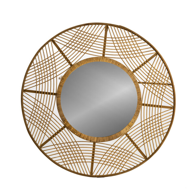 Aadya Wood Flat Wall Mirror
