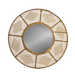 Aadya Wood Flat Wall Mirror