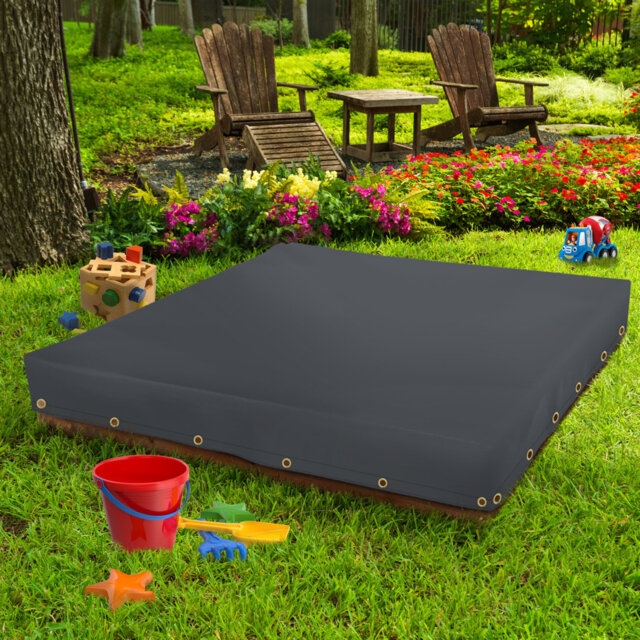 Heavy Duty Multipurpose Outdoor Waterproof Sandbox Cover, Durable & UV Resistant Patio Sandpit cover