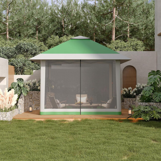 13x13 PopUp Gazebo, Canopy Tent, Height Adjustable, Outdoor Gazebo for Backyard & Patio Furniture, Pop Up Tent with Mosquito Netting