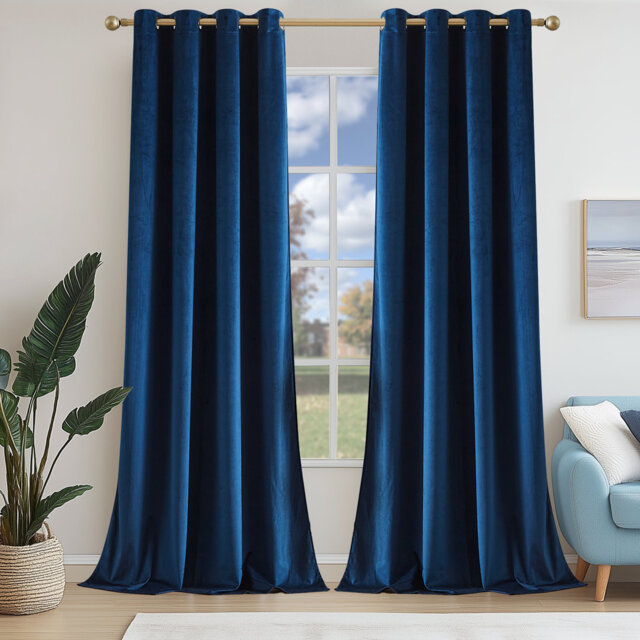 Velvet Room Darkening Curtain Panel Pair
