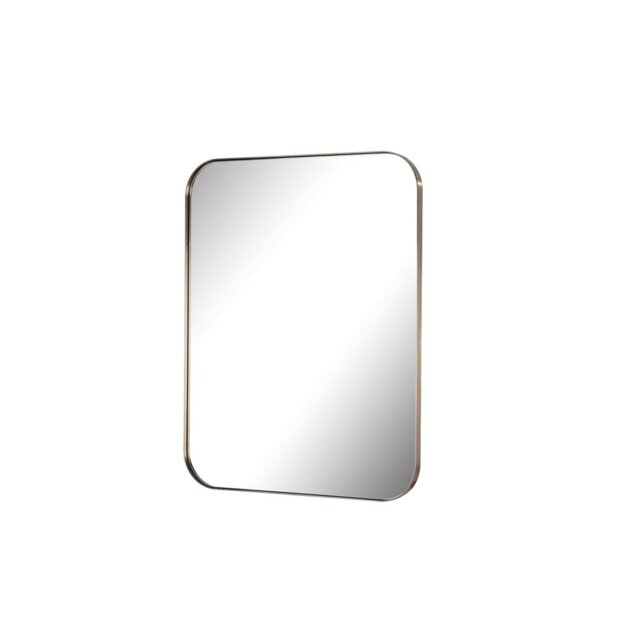 Agostinho Metal Framed Wall Mounted Full Length Mirror in Brushed Brass
