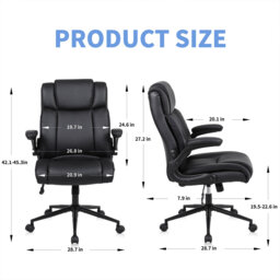 Executive Office Chair, Ergonomic Office Chair, High Back, Height Adjustable, Comfortable Swivel Chair With Headrest, Suitable For Computer Desk, Offi