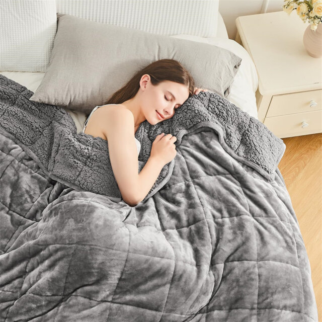 Ultra Soft, Cozy Comfort Sherpa Blanket For Relax And Sleep, Heavy Bed Blankets