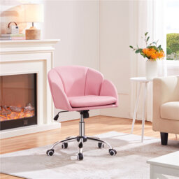 Desk Chair With Petal-shaped Backrest