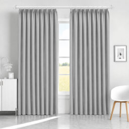 Blackout Pencil Pleat Curtains - Thermal Insulated, Light Blocking Window Drapes