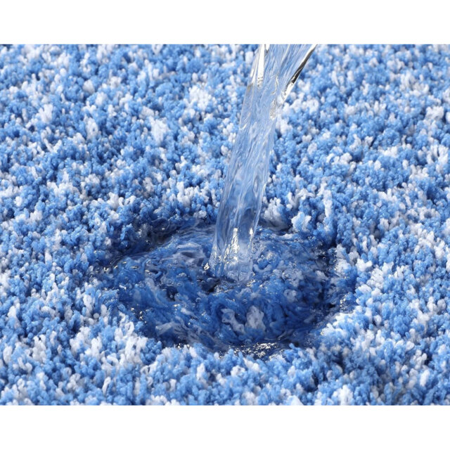 43×61cm Fluffy Microfiber Bath Mat, Non-Slip Absorbent Washable Shower Rug