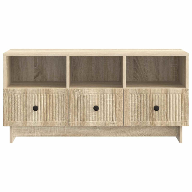 Vidaxl TV Cabinet With Drawer Engineered Wood Stand Media Entertainment Unit