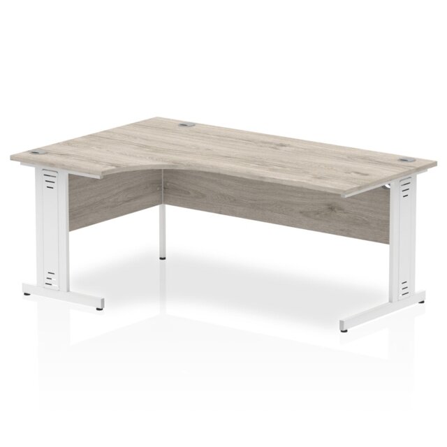 Zetta L-Shaped Metal Base Executive Desk