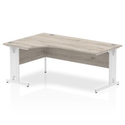 Zetta L-Shaped Metal Base Executive Desk