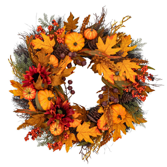 GOLDEN HARVEST Faux 66cm Wreath