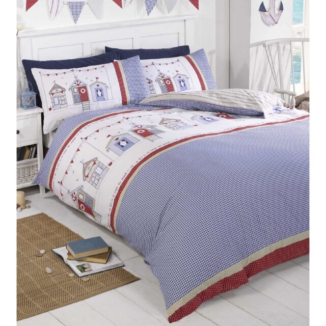 Blinda White/Red/Purple 56 TC Modern & Contemporary Duvet Cover Set