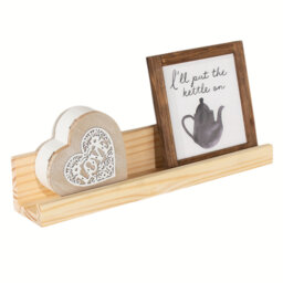 Pine Solid Wood Picture Ledge Wall Shelf