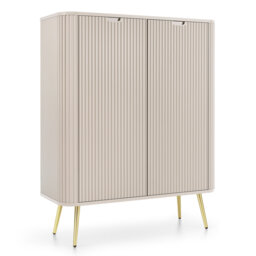 Zova High Sideboard Two Door With Slatted Fronts 103 cm With Legs