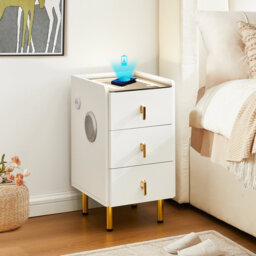 30.5cm W Manufactured Wood Bedside Table