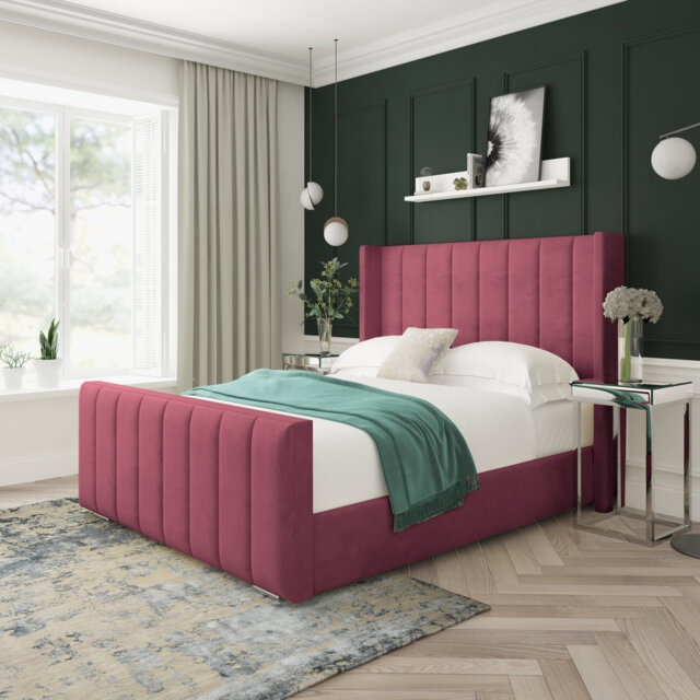 Willow Plush Velvet Upholstered Bed Frame