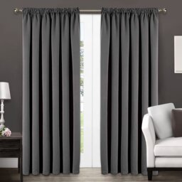 Frantzy Thermal Blackout Curtains Pencil Pleat Ready Made Pair Curtain Panel + Tie Backs