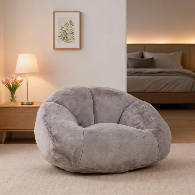 Faux Fur Bean Bag Chair