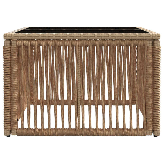 Square Glass Outdoor Coffee Table - 55 cm W 55 cm D
