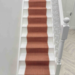 Coastal Terracotta Stair Runner – Reversible, Durable & Hardwearing Carpet for Stairs & Staircases, Multiple Lengths