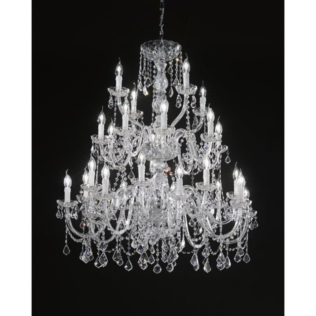 Novara 28 - Light Candle Style Chandelier