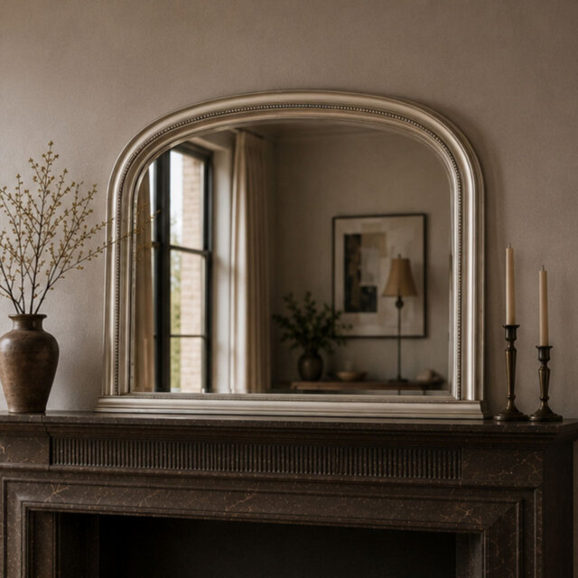 Burcham Arched Overmantle Wall Mounted Accent Mirror