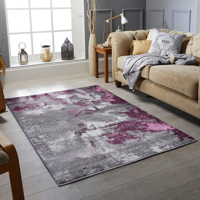 Vanig Dhurrie Purple/Grey Rug