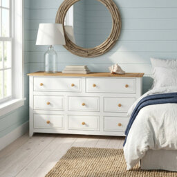 Katalina 6+2 Wide Drawer Chest, Coastal Farmhouse Dresser