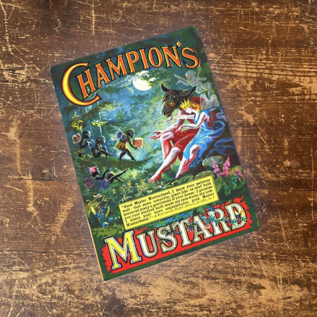 Champions Mustard Fairy Metal Advertising Wall DÃ©cor