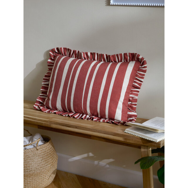 Carmon Stripe Striped Rectangular Cushion