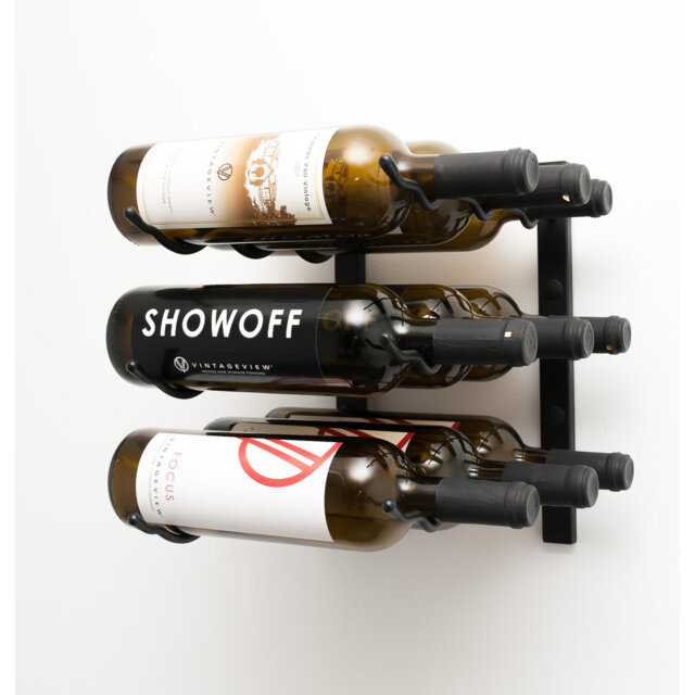 9 Bottle Wall Mounted Wine Rack