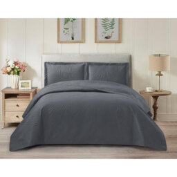 Microfiber Solid Colour Bedspread with Pillow Shams