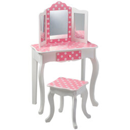 Wafrt Kids Dressing Table Set with Mirror