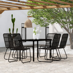 Bay Isle Home 7 Piece Garden Dining Set Oak