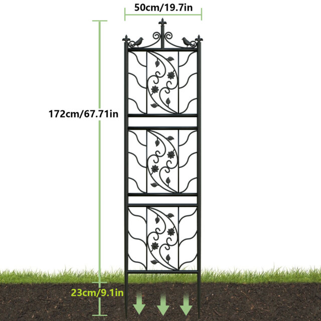 Gallaher 195cm H x 50cm W 2 pack Steel Lattice Panel Trellis Side Panel