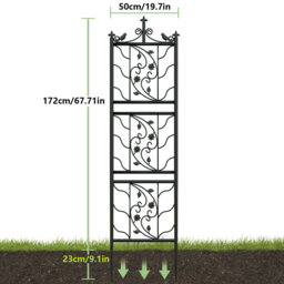 Gallaher 195cm H x 50cm W  2 pack Steel Lattice Panel Trellis Side Panel