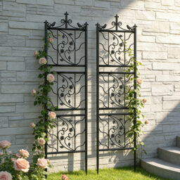 Gallaher 195cm H x 50cm W  2 pack Steel Lattice Panel Trellis Side Panel