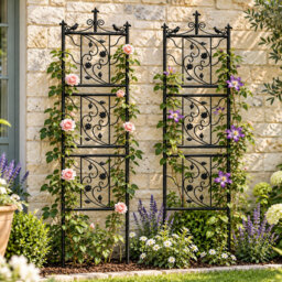 Gallaher 195cm H x 50cm W  2 pack Steel Lattice Panel Trellis Side Panel