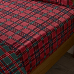 Tartan Check Fitted Sheet