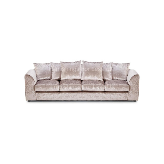 100% Crushed Velvet 4 Seater Sofa Upholstered Living Room Set