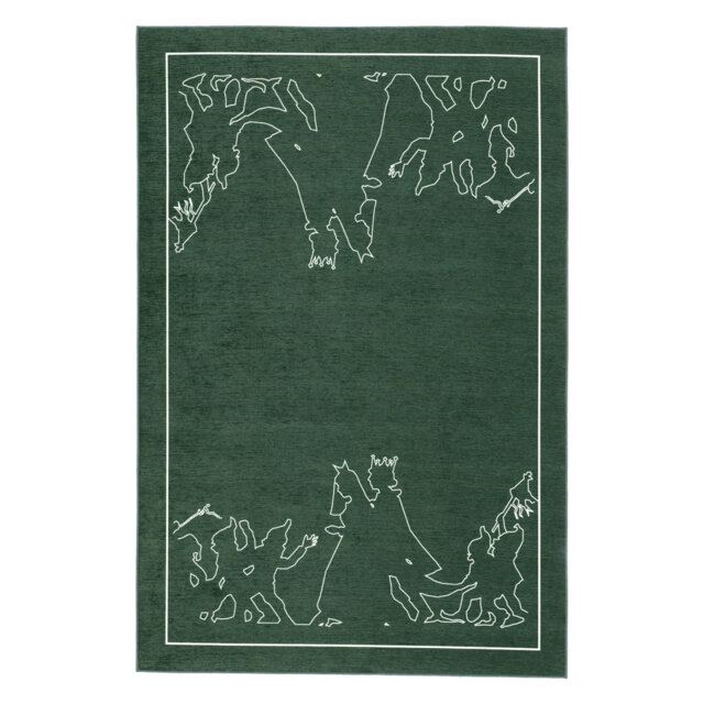 Flatweave Green Rug