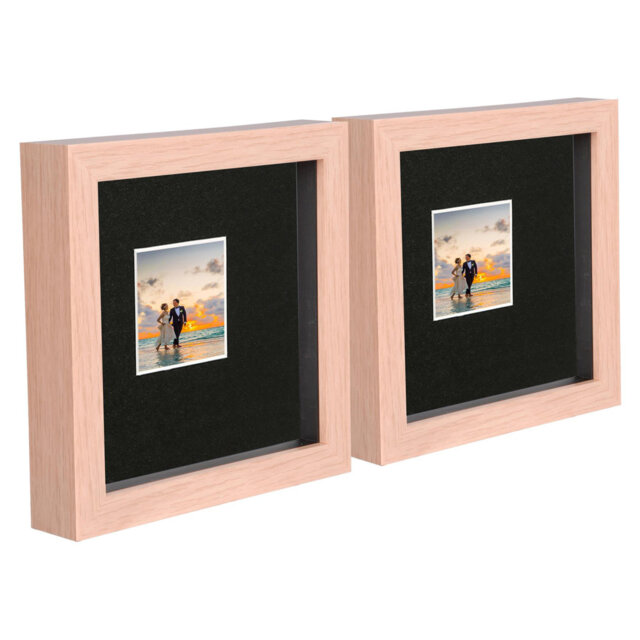 Shadow Box Picture Frame - Set of 2 with Mat