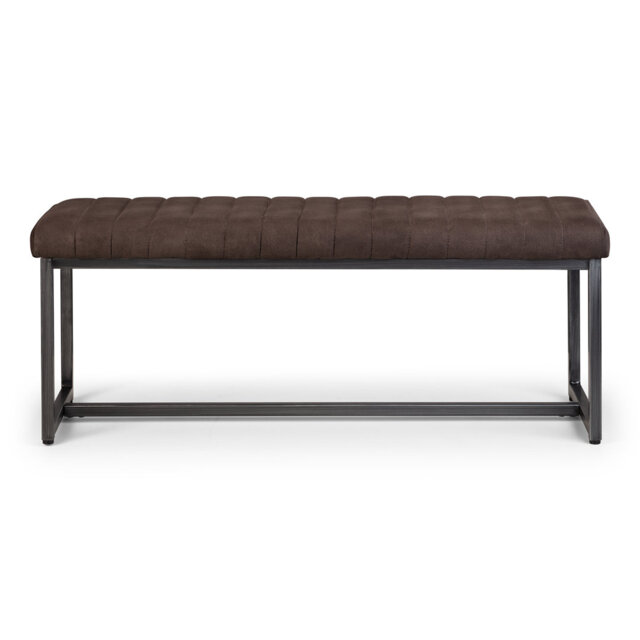Armor Faux Leather Upholstered Bench