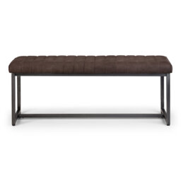 Armor Faux Leather Upholstered Bench
