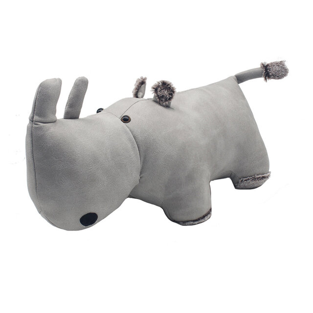 Hibbard Plush Rhino Fabric Floor Door Stop
