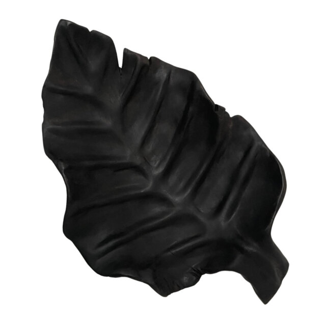 Solid Wood Decorative Plate in Black