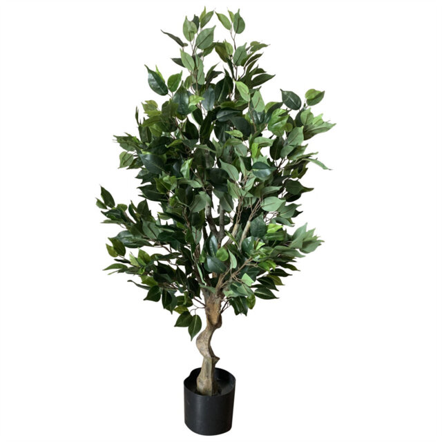 Faux Tree in Metal Planter