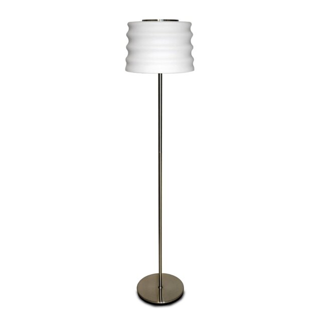 Elara 158cm Chrome Traditional Floor Lamp